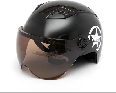 Obrázek produktu pro Motocyklová přilba Half Open Face Nastavitelná velikost Ochrana hlavy přilby Unisex bílá