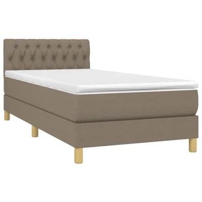Produktbild von vidaXL Boxspringbett mit Matratze Taupe 100x200 cm Stoff