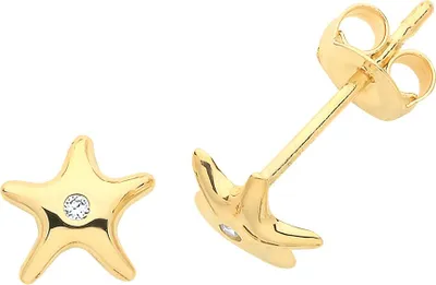 Image de Boucles d'Oreilles Femme Or 375/1000 avec Oxyde de Zirconium - 6mm*6mm; TRS26847