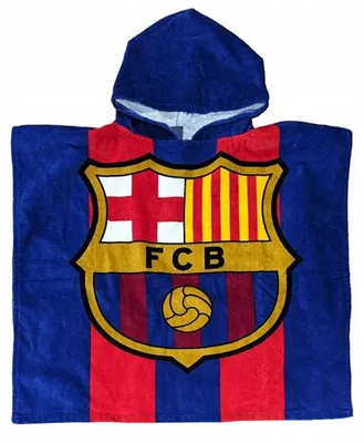 Produktbild von FC Barcelona – Handtuch, Bademantel, Poncho, 60 x 120 cm, schnelltrocknend, Decke, aus Mikrofaser
