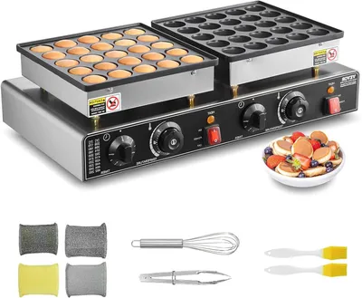 Produktbild von Mini-Pfannkuchenmaschine - Poffertjes-Maschine - Dorayaki-Gerät - Waffeleisen - Pfannkuchengrill
