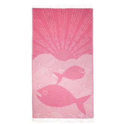 Immagine prodotto di Anemoss pestemal turco 100x180 cm – motivo pesce, 100% cotone, senza poliestere, morbido e asciugatura rapida, spiaggia/piscina