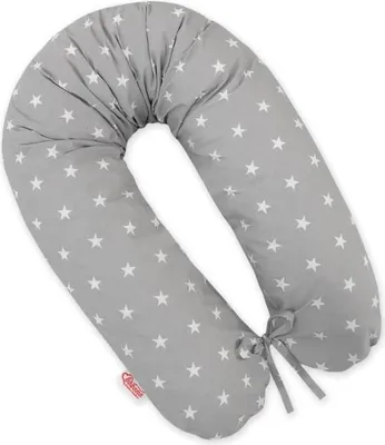 Obrázok produktu pre Tehotenský vankúš, dojčiaci vankúš, optimálna podpora - sivé hviezdy, 170 cm