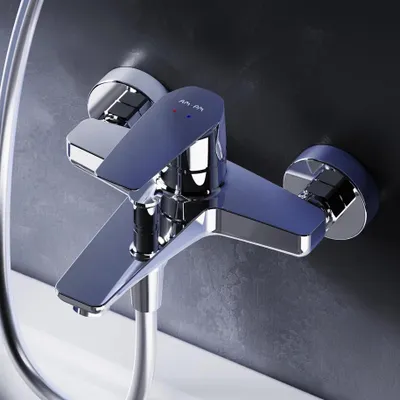 Produktbild von AM.PM Badewannenarmatur Wannenarmatur Chrom Einhebelmischer Wandmontage Bad Messing Badewannen Armaturen