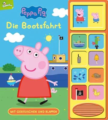 Produktbild von Peppa Pig - Die Bootsfahrt - Klappen-Geräusche-Buch mit 10 Sounds - Pappbilderbuch für Kinder ab 3 Jahren