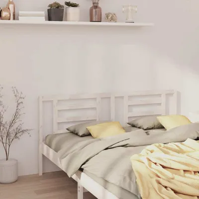 Produktbild von vidaXL Kopfteil Weiß 166x4x100 cm Massivholz Kiefer - Kopfteil - Kopfteile - Bettkopfteil - Holzkopfteil