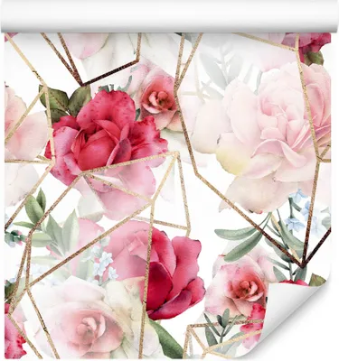 Produktbild von 10m VLIES TAPETE Rolle Blumen Rosen Blätter Natur Pflanzen XXL