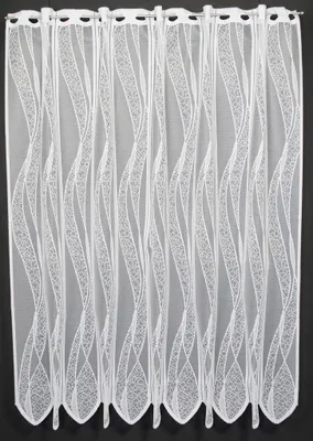 Produktbild von Gardinen Kranzusch Scheibengardine Welle 110x126,5 cm H/B ganz weiß Bistrogardine Vorhang Küche 1er Pack
