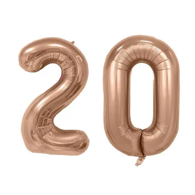 Produktbild von Set -Folienballon - Rosegold/16inch - 2 + 0