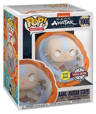 Produktbild von Funko Pop! Avatar – Der Herr der Elemente – Aang (Avatar-Form) (15 cm) #1000 Leuchtet im Dunkeln Sonderedition Exklusiv