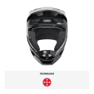 Produktbild von ABUS Downhill Helm HiDrop – ASTM-er Fullface Helm mit ABS-Außenschale für MTB: Downhill, Enduro und Bikepark – für Erwachsene und Jugendliche – Schwarz, Größe L