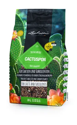 Zdjęcie produktu dla LECHUZA podłoże do roślin CACTUSPON 3 litry | dla kaktusów i sukulentów | bez doniczki i bez nawozu | 19545