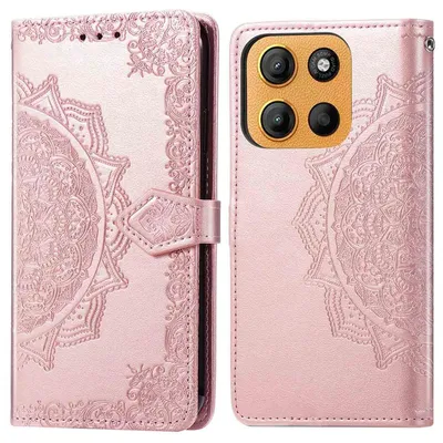 Imagen del producto de Funda libro Mandala para Motorola Moto G15 / G15 Power - Oro rosado
