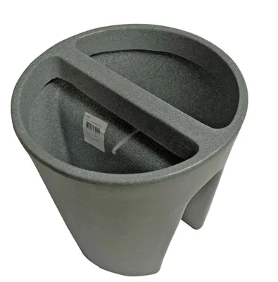 Produktbild von Balkongeländer-Blumentopf / Pflanztopf: Balconee grau 30 cm  Balkontopf