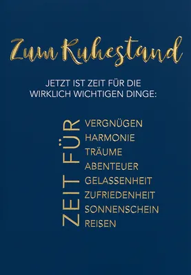Produktbild von Perleberg Karte Ruhestand Lifestyle 741-0044