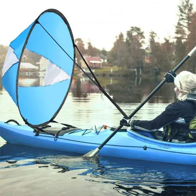 Produktbild von Famanu Kajak Windsegel 42 Zoll - Tragbares Segelset für Kanus und aufblasbare Boote