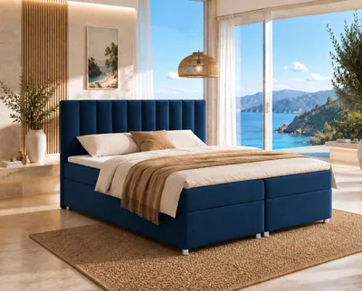 Produktbild von Best For Home Trinity K-10 Boxspringbett| Bett mit Bettkasten Bonellfederkern inkl. Topper | Polsterbett 180x200 mit Lieferung bis zur Bordsteinkante