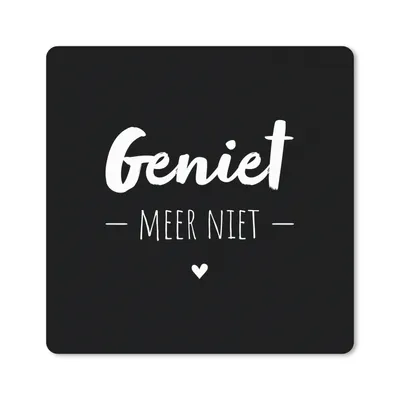 Produktbild von MuchoWow® Mauspad Mousepad Mehr genießen - Zitate - Text 20x20 cm - Mousepads - Maus Mat - Pad - Mausunterlage - Desk Mat - Bureauartikeln