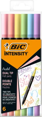 Zdjęcie produktu dla Pisaki dwustronne wielokolorowe 6 sztuk BIC