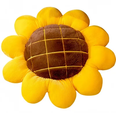 Sitzkissen Sonnenblume, 35 cm, Plüsch, Blumenform, Dekokissen