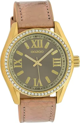 Produktbild von Oozoo Leder Damen Uhr Analog Quarzuhr Armband rosegold Timepieces D2UOC10273