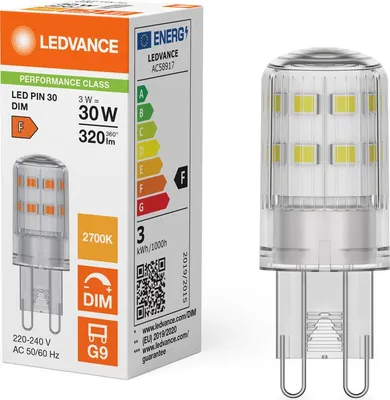 Obrázok produktu pre Osram 4099854248788, 3 W, 30 W, G9, 320 lm, 25000 h, Teplá biela