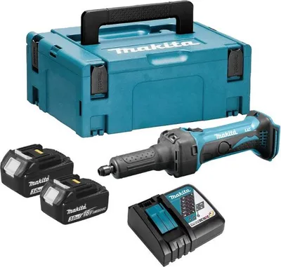 Image de Meuleuse droite sans fil LXT 18V Li-Ion (2x 3,0Ah) avec MAKPAC - MAKITA DGD800RFJ