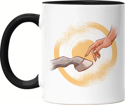 Produktbild von Pferd Tasse Schwarz Pferdehufe Hand Pferdeliebhaber Reiterin Pferdeflüsterer Reiten Pony Hobbie Liebe Freiheit