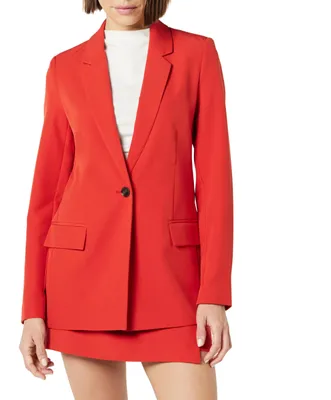 Produktbild von The Drop Damen Blake Langer Blazer, Lava Red, S