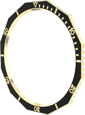 Produktbild von Für Samsung Galaxy Watch 6 Classic 43mm Smartwatch Lünettenring Schwarz / Gold