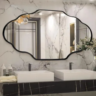 Image de Miroir asymétrique - Design gain de place et élégant pour la maison et les commerces