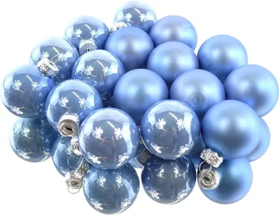 Produktbild von Christbaum-Mini-Kugeln Sky Blue Ø 3,5 cm aus Glas - 16er Set