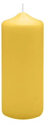 Produktbild von Spitzkopf Stumpen Kerzen Mustard Senf 10 x Ø 9 cm, 6 Stück