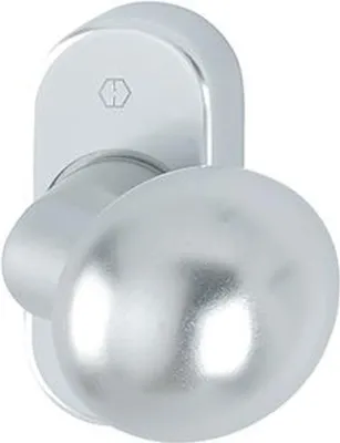 Produktbild von Hoppe FH-Knopfrosette, RH12, ER, FS-E50G/55, Knopf fest a.Rosette, oval, verd. verschr, F69