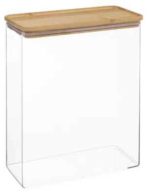 Produktbild von Lebensmittelbehälter ESKE, länglich mit Bambusdeckel, 4,3 L