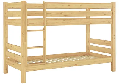 Produktbild von Teilbares Etagenbett Massivholz Kiefer 90x200 Hohes Stockbett Zubehör wählbar V-60.11-09Ni70Rollrost inkl.