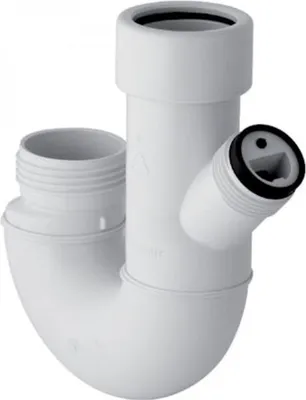Produktbild von GEBERIT 252.053.11.1 Doppelkammersiphon 40 mm PP - weiss