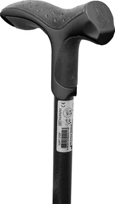Produktbild von Gehstock Soft Step 14-fa. verstellb. Spazierstock Wanderstock Gehhilfe FDI Alu, schwarz