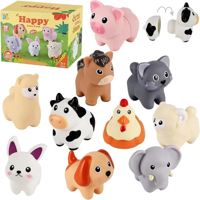 Image de 10 ornements assortis pour animaux de ferme