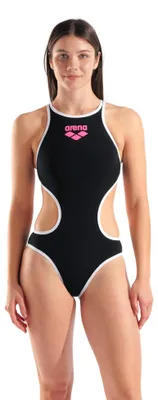 Produktbild von ARENA One Big Logo One Piece Damen Badeanzug, Schnell Trocknender Badeanzug, Spo