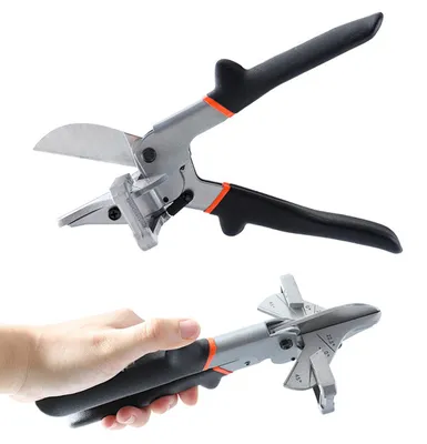 Produktbild von Gehrungsschere, Mehrwinklige Schere PVC Kanal Rohr Multi Winkel Gehrung Dichtung Schere Trim Cutter Handwerkzeug 0°-135°Einstellbar