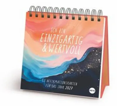 Image de Je suis unique et précieux : calendrier de cartes postales haut de gamme 2027 - 53 cartes d'affirmations pour l'année