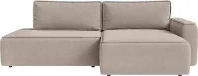 Produktbild von FEDVE Ecksofa Sarro aus Velvet mit Schlaffunktion, Beige