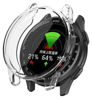 Immagine prodotto di Per Garmin Approach S50 placcato copertura completa TPU Smart Watch Cover protettiva trasparente