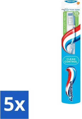 Produktbild von Aquafresh Zahnbürste Clean Control Medium - Vorteilspack - 5 Stücke