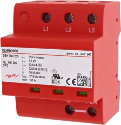 Obrázek produktu pro Kombinované svodiče TN-C systémy - Kombinovaný svodič pro energetické systémy DSH TNC 255
