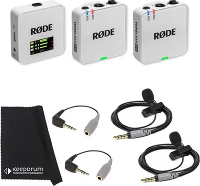 Produktbild von Rode Wireless GO Gen 3 Weiss mit 2x Smartlav und 2x SC3