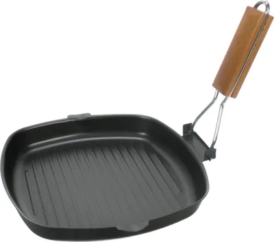 Immagine prodotto di alpina Padella pieghevole per grigliare - rivestimento antiaderente - 24x24cm