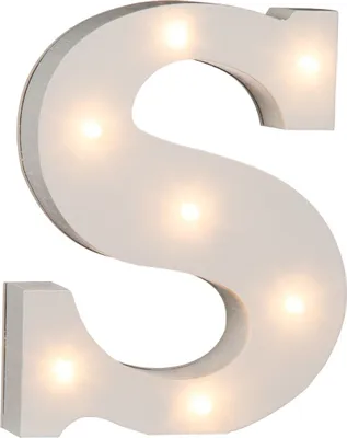 Produktbild von OOTB Beleuchteter Holz-Buchstabe S mit 7 LED
