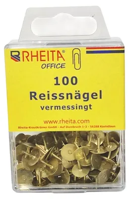 Zdjęcie produktu dla Reißnägel vermessingt 100Stück 10 Stück Verkaufseinheit 666339 4006335101333